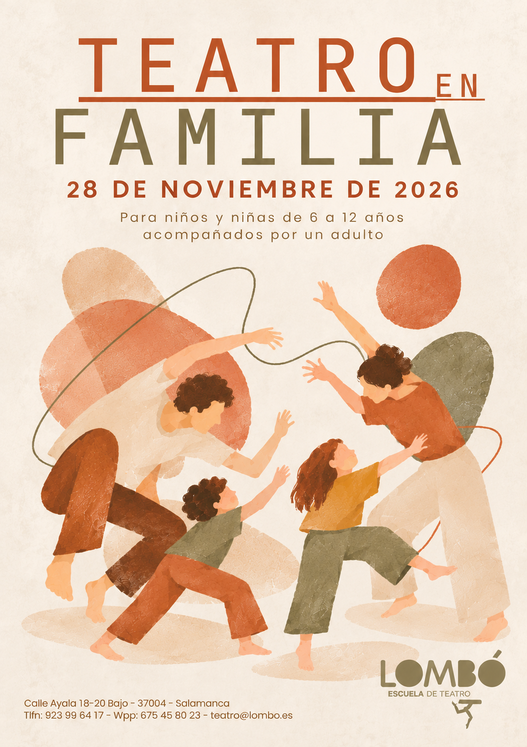 Cartel Teatro en familia 2026